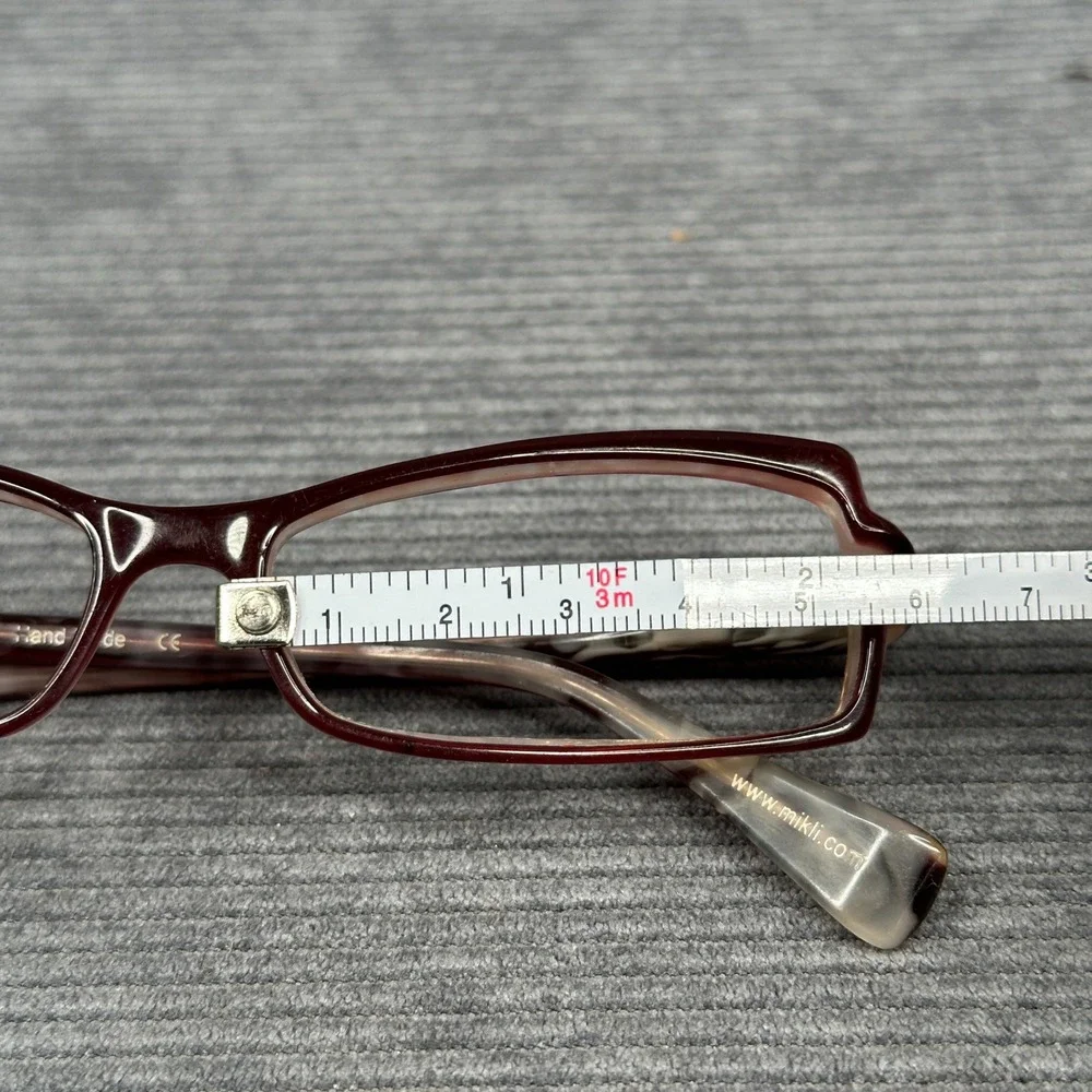 Alain Mikli A0514 15 Burgundy Marbled Rectangular y2k Eyeglasses Frames France